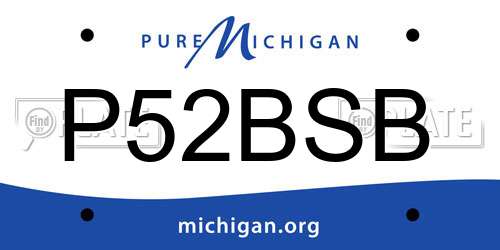 P52BSB Michigan License Plate