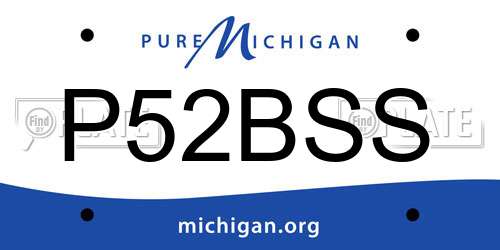 P52BSS Michigan License Plate