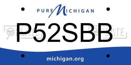 P52SBB Michigan License Plate