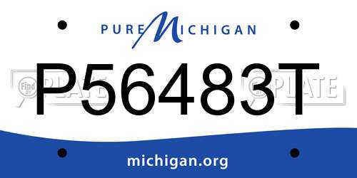 P56483T Michigan License Plate