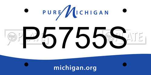P5755S Michigan License Plate
