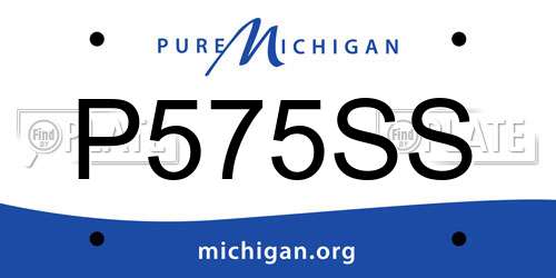 P575SS Michigan License Plate