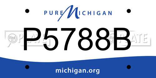 P5788B Michigan License Plate