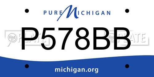P578BB Michigan License Plate