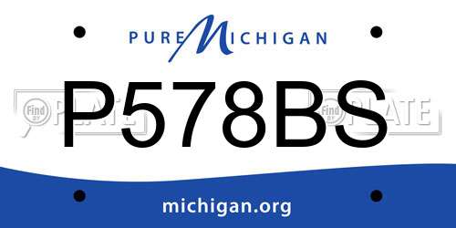 P578BS Michigan License Plate
