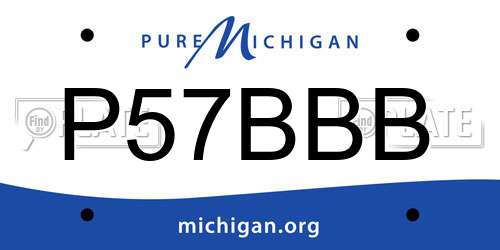 P57BBB Michigan License Plate