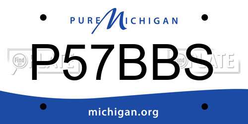 P57BBS Michigan License Plate
