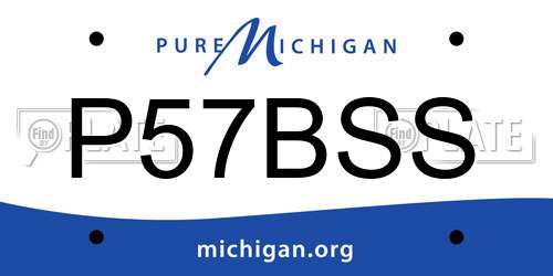 P57BSS Michigan License Plate
