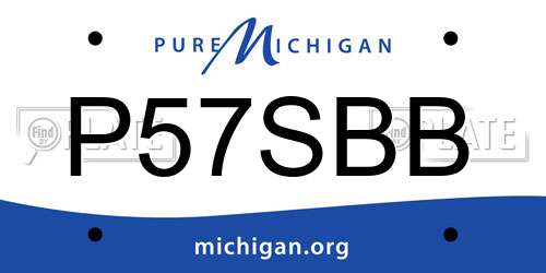 P57SBB Michigan License Plate