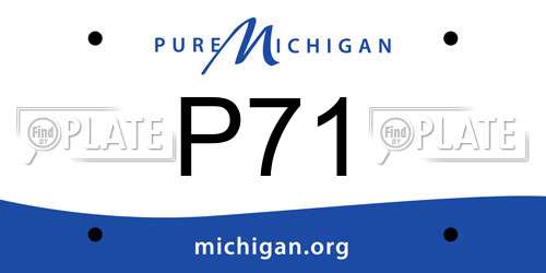 P71 Michigan License Plate