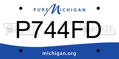 P744FD Michigan License Plate