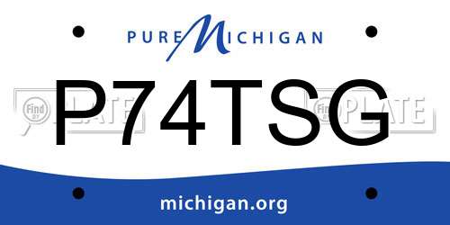 P74TSG Michigan License Plate