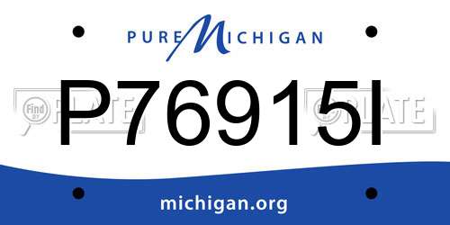 P76915I Michigan License Plate
