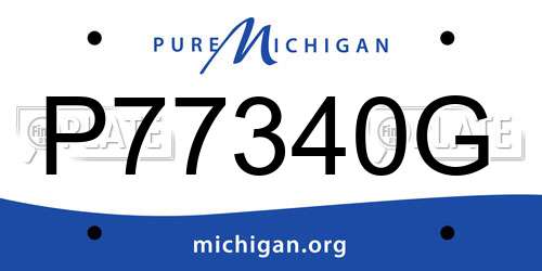 P77340G Michigan License Plate