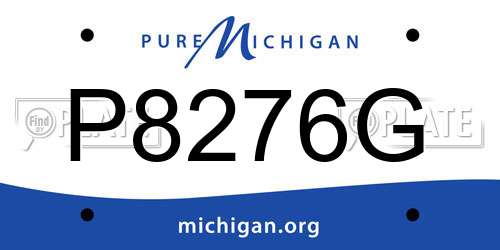 P8276G Michigan License Plate