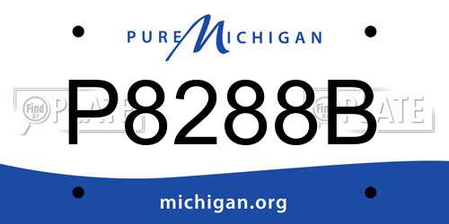 P8288B Michigan License Plate