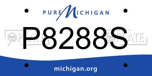 P8288S Michigan License Plate