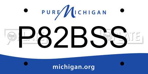 P82BSS Michigan License Plate