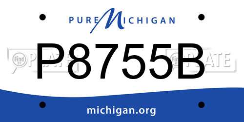 P8755B Michigan License Plate