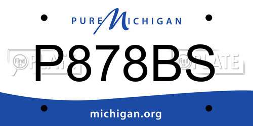 P878BS Michigan License Plate