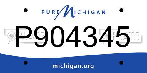 P904345 Michigan License Plate