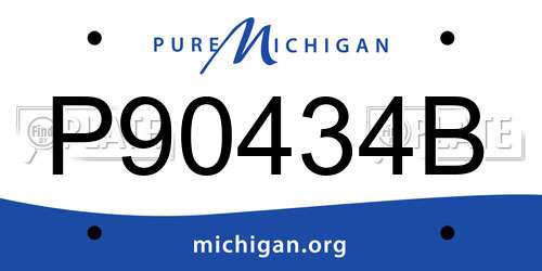 P90434B Michigan License Plate