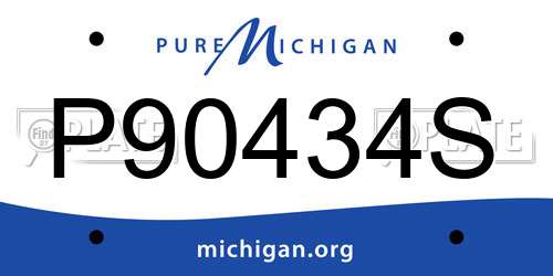 P90434S Michigan License Plate