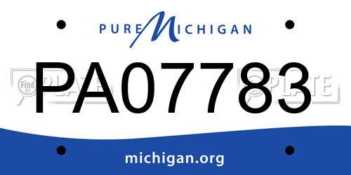 PA07783 Michigan License Plate