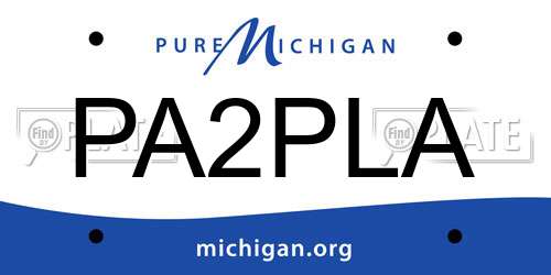 PA2PLA Michigan License Plate