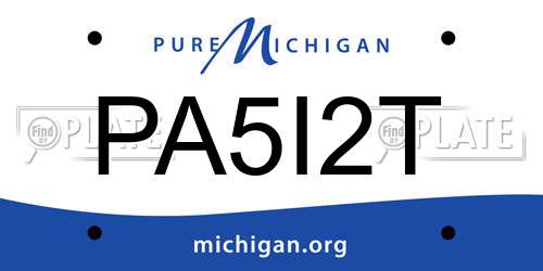 PA5I2T Michigan License Plate