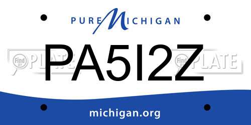 PA5I2Z Michigan License Plate