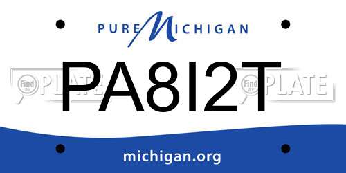 PA8I2T Michigan License Plate