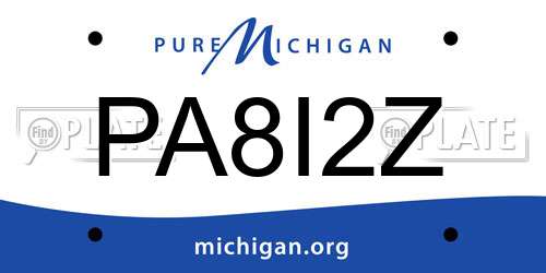 PA8I2Z Michigan License Plate