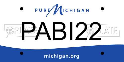 PABI22 Michigan License Plate