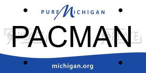 PACMAN Michigan License Plate
