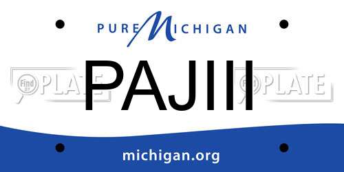 PAJIII Michigan License Plate