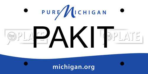 PAKIT Michigan License Plate