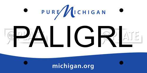 PALIGRL Michigan License Plate