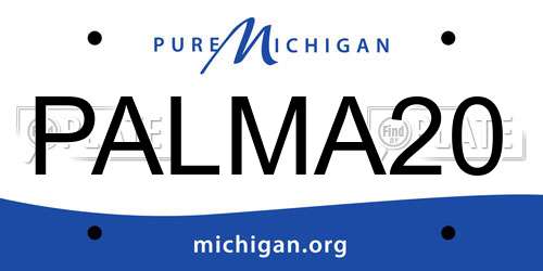 PALMA20 Michigan License Plate