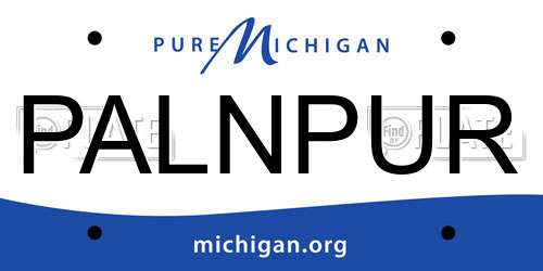 PALNPUR Michigan License Plate