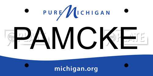 PAMCKE Michigan License Plate