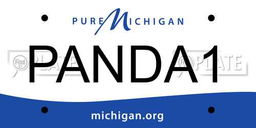 PANDA1 Michigan License Plate