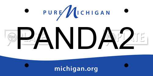 PANDA2 Michigan License Plate