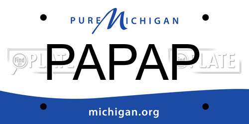 PAPAP Michigan License Plate
