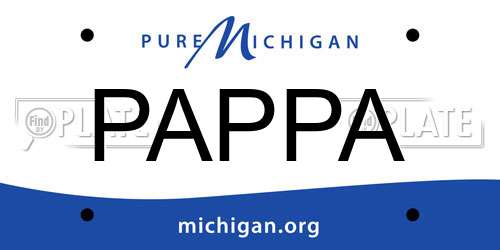 PAPPA Michigan License Plate