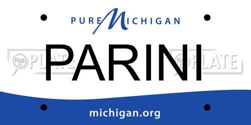 PARINI Michigan License Plate