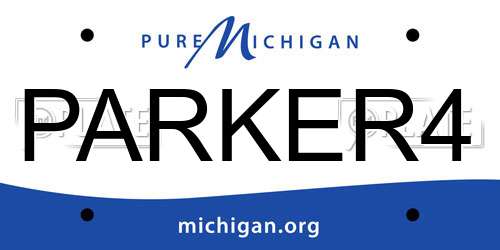 PARKER4 Michigan License Plate