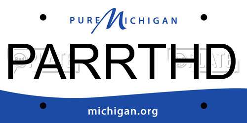 PARRTHD Michigan License Plate