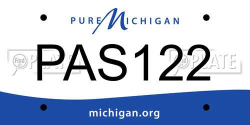 PAS122 Michigan License Plate