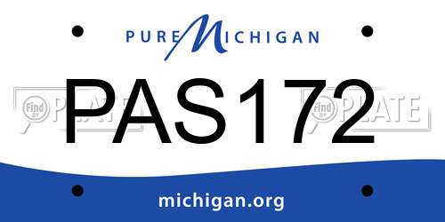 PAS172 Michigan License Plate